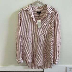 7 for all mankind striped button down XS NWT